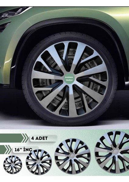 Chevrolet Spark Hb 16 Inç Jant Kapağı Çift Renk (Amblemli 4-Adet Kapak) 309