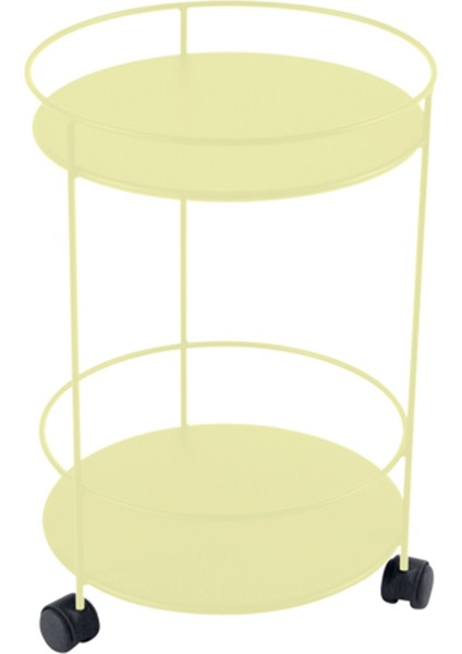 Guinguette Sarı Tekerlekli Bahçe Servis Sehpası