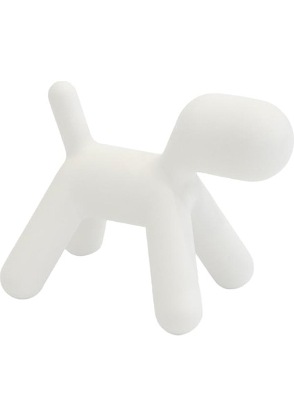 Puppy Beyaz Xsmall Köpek Heykeli