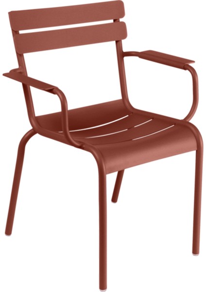 Luxembourg Red Ochre Bordo Metal Bahçe Sandalyesi