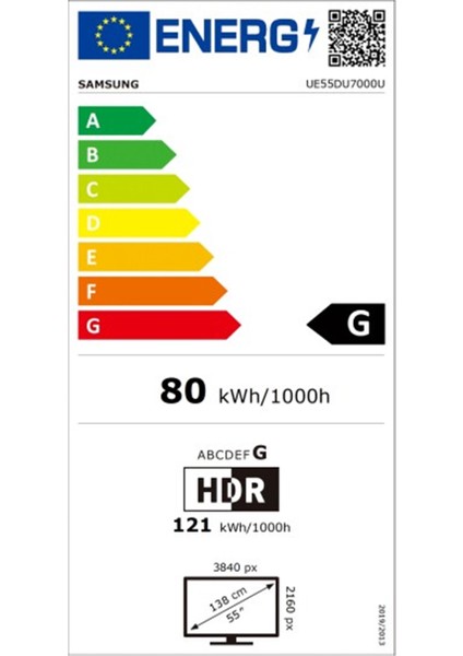 55DU7000 55'' Tizen Ultra Hd 4K Smart LED Tv modelleri