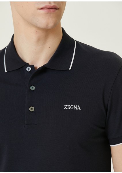 Lacivert Polo Yaka Logo Nakışlı T-Shirt indirimleri
