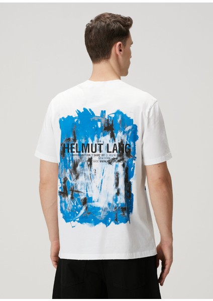 Mavi Beyaz Logo Baskılı T-Shirt indirimleri