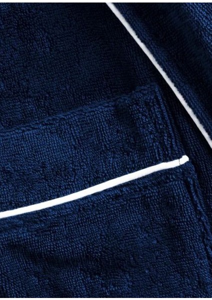 Pansy Pima Lacivert Pamuklu Unisex Bornoz fırsatları