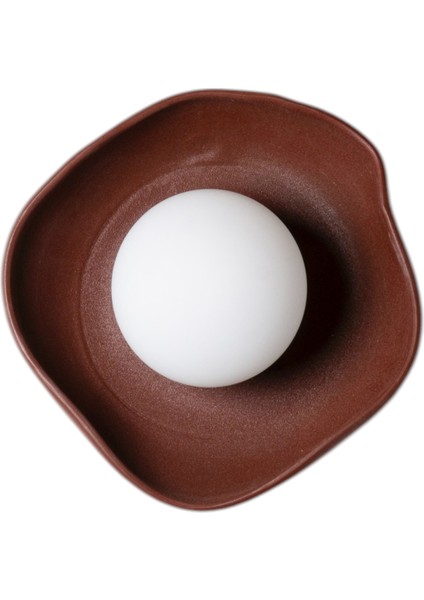 Terra Kahverengi El Yapımı Seramik Aplik