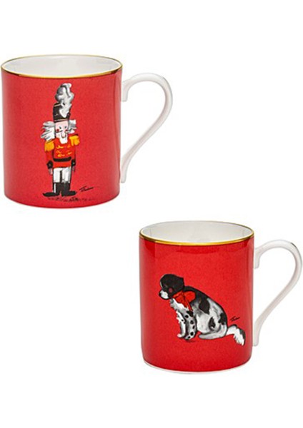 Spotty Dog Nutcracker 2'li Porselen Kupa