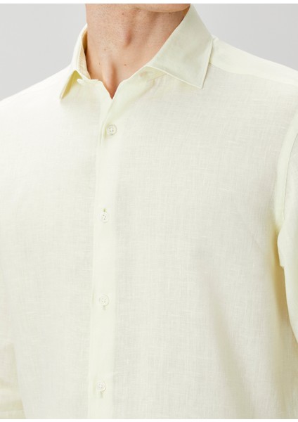 Açık Yeşil Keten Gömlek indirimleri