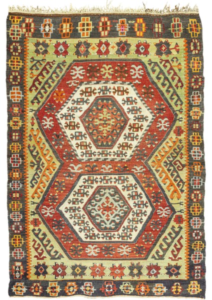 Elnara Geometrik Tasarımlı Yün Kilim 102X145 cm