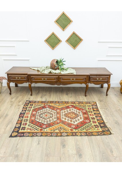 Elnara Geometrik Tasarımlı Yün Kilim 102X145 cm fiyatları