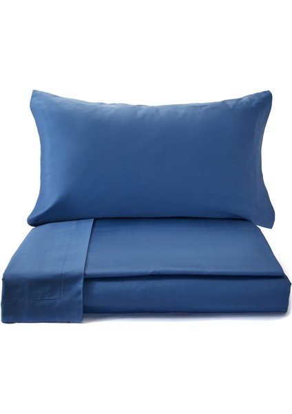 Trecento Beyaz Gri Pamuk Saten Nevresim Takımı