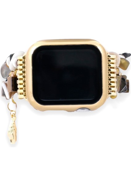 Tigers Eye Stretchy 38/41 mm Apple Watch Uyumlu Kadın Akıllı Saat Kordon