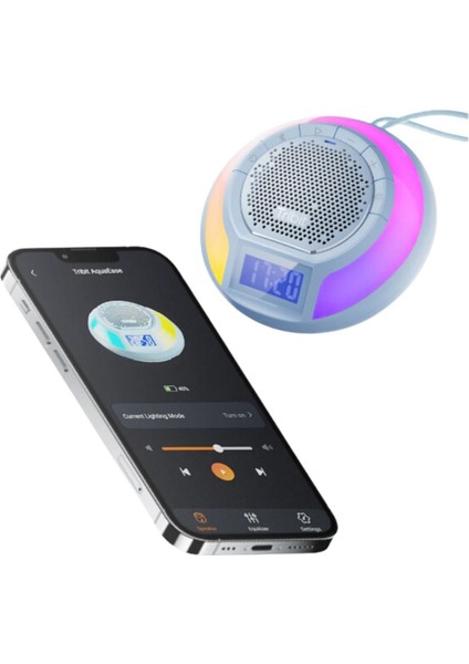 Aquaease Koyu Mavi Ipx7 Dahili Mikrofon Işıklı Bluetooth Hoparlör modelleri