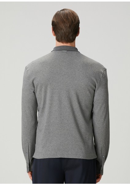 Gri Polo Yaka Sweatshirt fırsatları