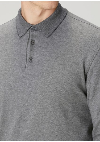 Gri Polo Yaka Sweatshirt indirimleri