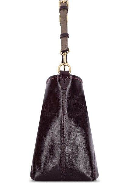 Elan Bordo Kadın Deri Omuz Çantası fiyatları