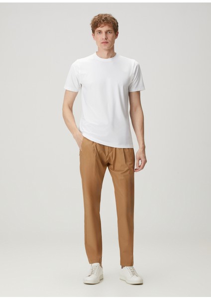 Kamel Beli Kordonlu Pantolon