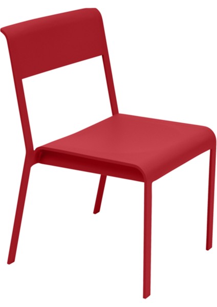 Bellevie Kırmızı Metal Bahçe Sandalyesi