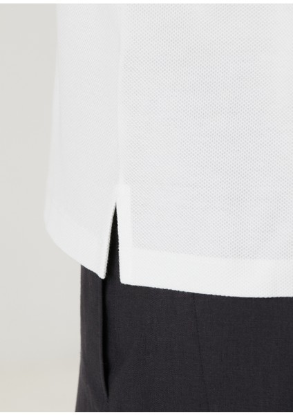 Beyaz Polo Yaka T-Shirt