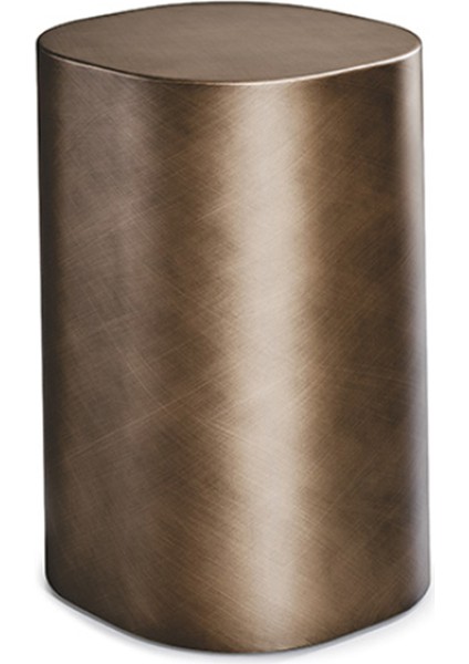 Pancho Bronz Fırça Darbeli Asimetrik Çelik Yan Sehpa