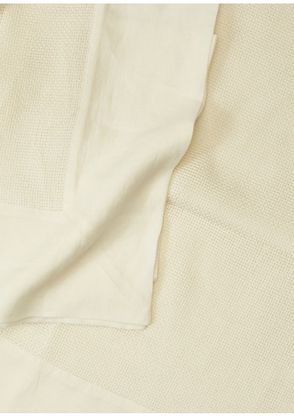 Krem 340X170 cm Keten Masa Örtüsü fiyatları