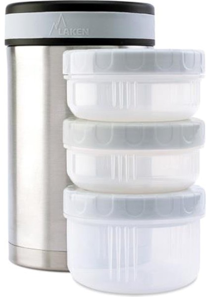 Neopren Kılıflı Gri Yemek Termosu 1,5 Lt