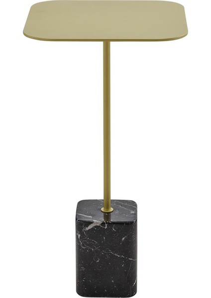 Cupidon Çelik Tabla Mermer Taban Yan Sehpa