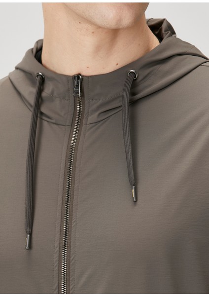 Bej Kapüşonlu Mont indirimleri