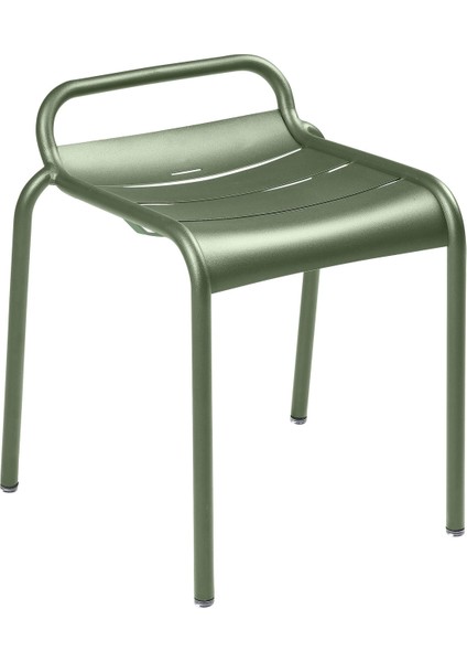 Luxembourg Yeşil Metal Tabure