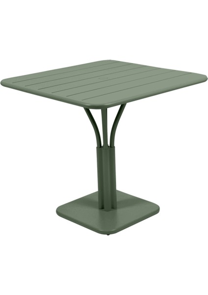 Luxembourg Pedestal Yeşil Alüminyum Bahçe Masası
