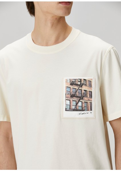 Postcard Beyaz Baskılı T-Shirt indirimleri