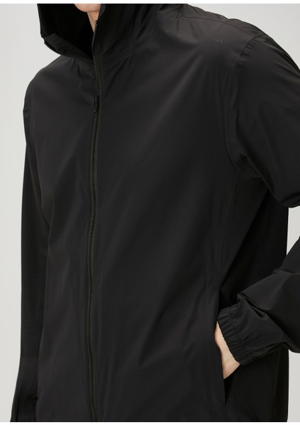 Siyah Kapüşonlu Mont indirimleri