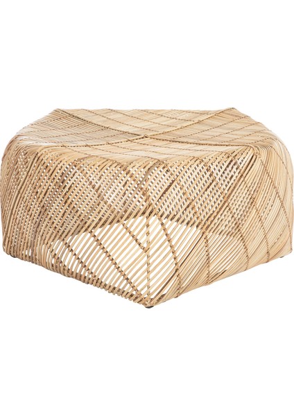 Kite Natural Rattan Bahçe Yan Sehpa