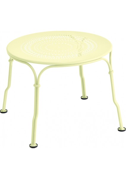 1900 Açık Sarı Metal Alçak Bahçe Sehpası