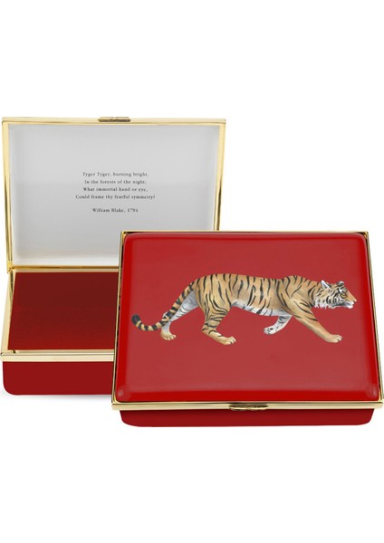 Tiger Leather Kırmızı Dekoratif Kutu