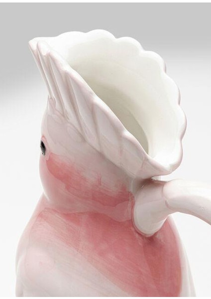 Karaf Egzotik Kuş Pembe Seramik Dekoratif Obje
