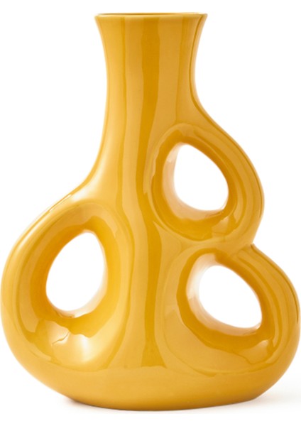 Sarı M Seramik Vazo