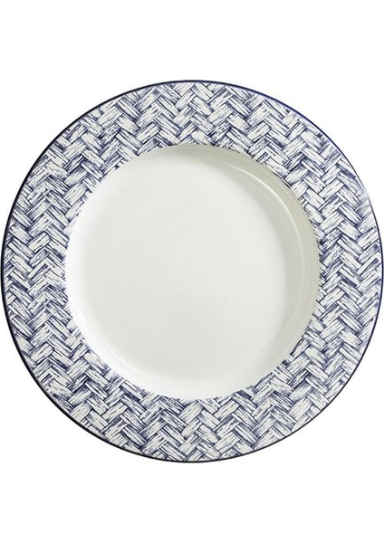 Basket Weave Mavi Desenli Çini Tabak 24,5 cm fiyatları