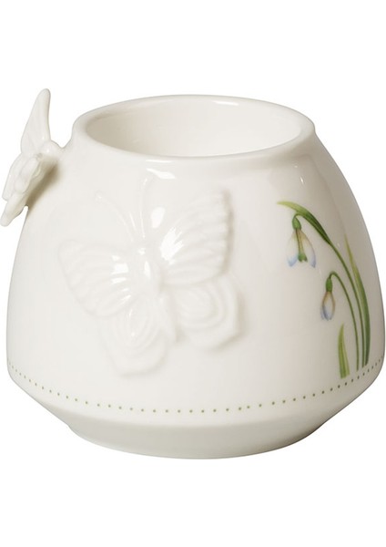 Colourful Spring Çiçek Desenli Porselen Mumluk