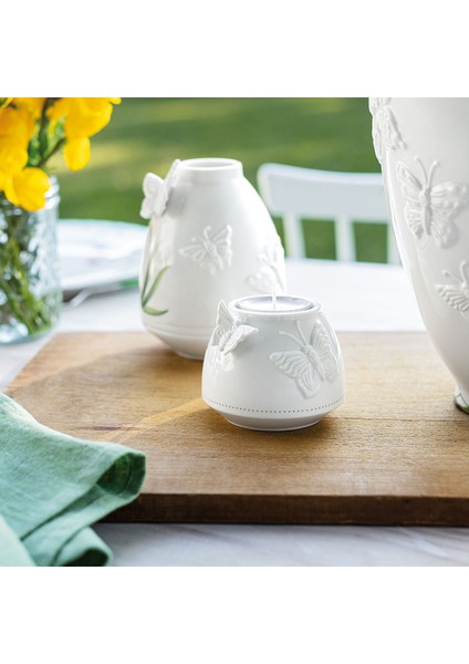 Colourful Spring Çiçek Desenli Porselen Mumluk fiyatları