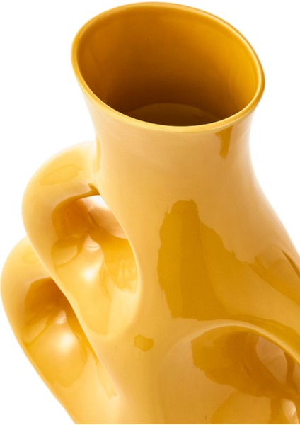 Sarı M Seramik Vazo