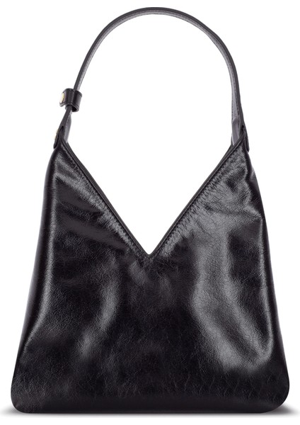 Lyra Siyah Kadın Deri Omuz Çantası