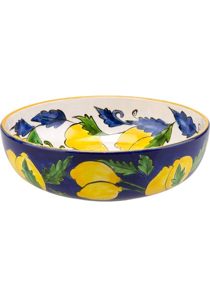 Amalfi Coast Collection Handmade Kobalt Seramik Salata Kasesi fırsatları