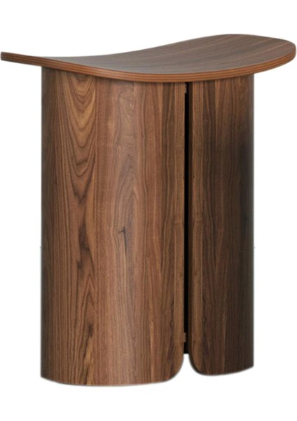 San Walnut Ahşap Puf