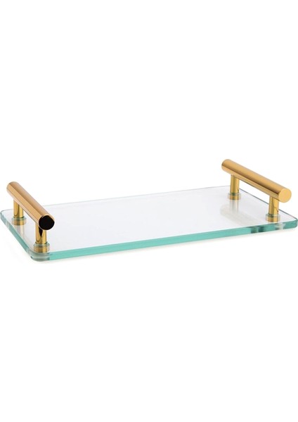 Cam Altın Rengi Banyo Tepsisi 54X170X330 mm