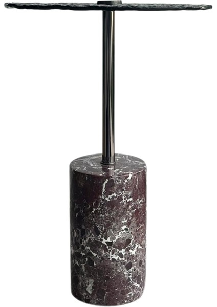 Nest Vişne Mermer Ayaklı Cam Yan Sehpa fiyatları