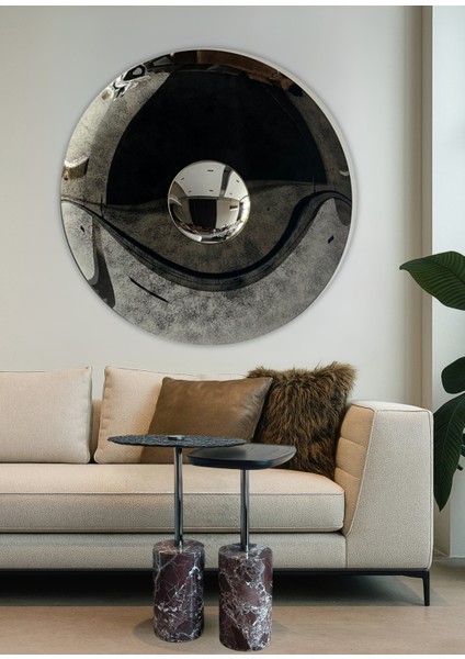 Nest Vişne Mermer Ayaklı Cam Yan Sehpa fırsatları