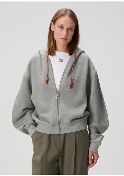 Flamenco Relaxed Fit Gri Kapüşonlu Sweatshirt