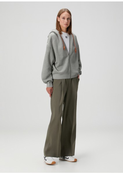 Flamenco Relaxed Fit Gri Kapüşonlu Sweatshirt fiyatları