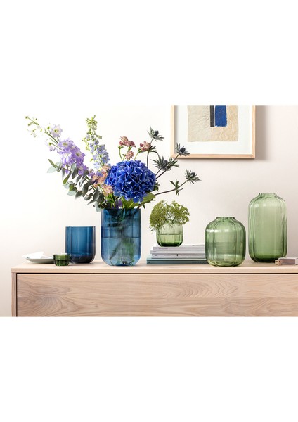 Fleur Mavi Cam Vazo 15 cm modelleri