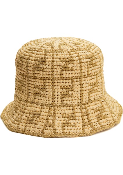 Bej Logolu Hasır Dokulu Kadın Şapka fiyatları